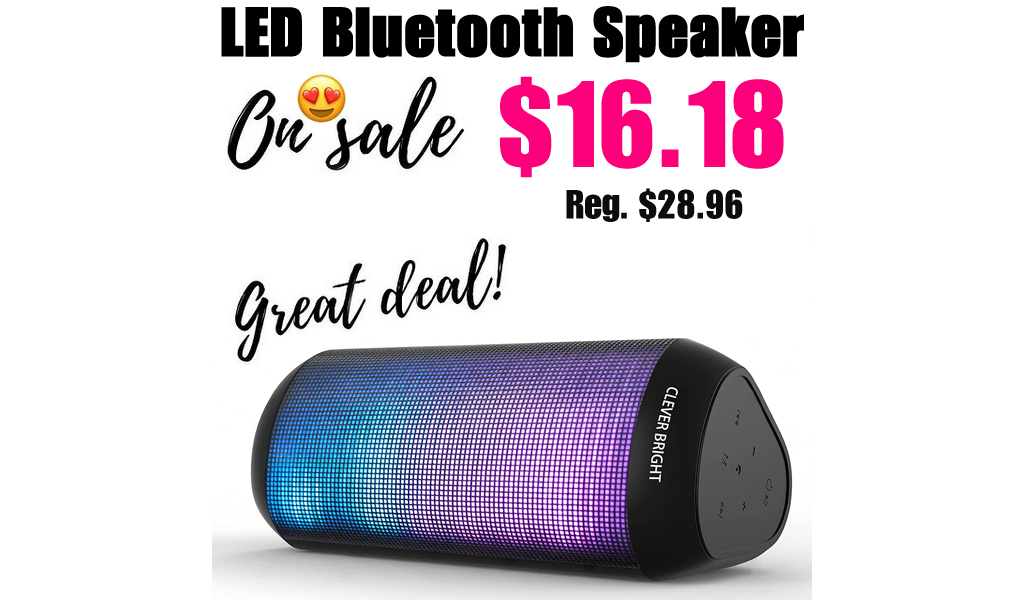 LED Bluetooth Speaker Only $16.18 Shipped on Amazon (Regularly $28.96)