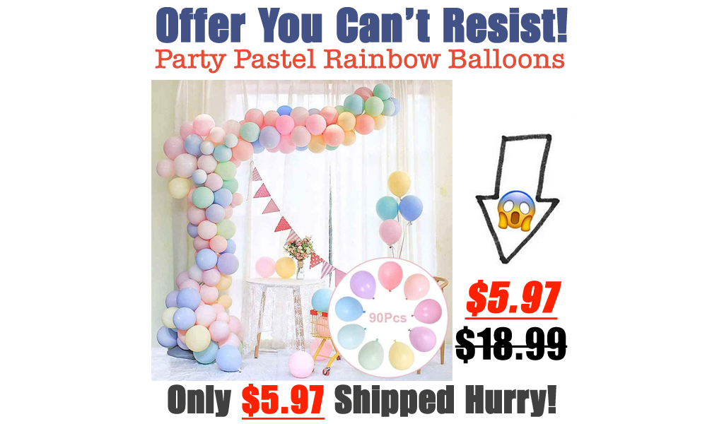 Party Pastel Rainbow Balloons Only $5.97 Shipped on Amazon (Regularly $18.99)