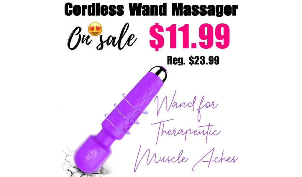Personal Cordless Wand Massager Only $11.99 Shipped on Amazon (Regularly $23.99)
