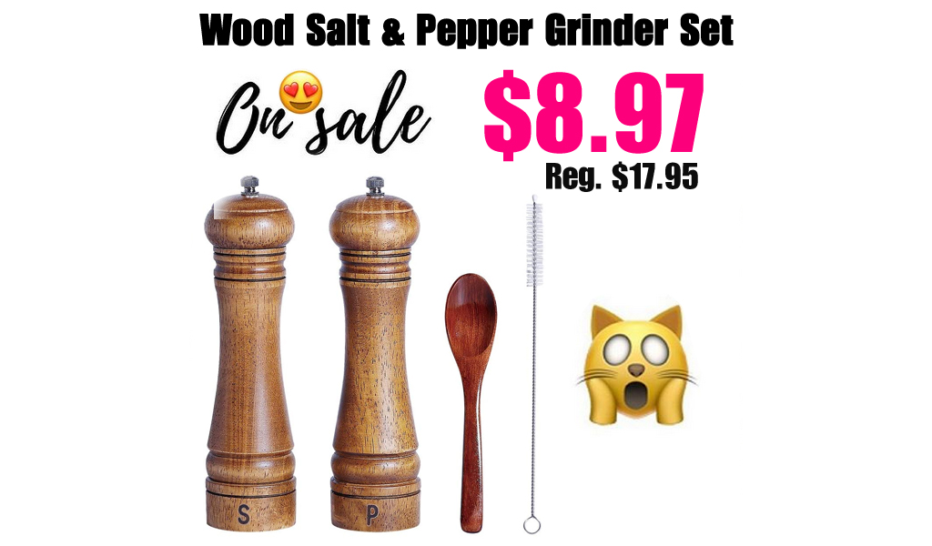 Wood Salt & Pepper Grinder Set Only $8.97 Shipped on Amazon (Regularly $17.95)