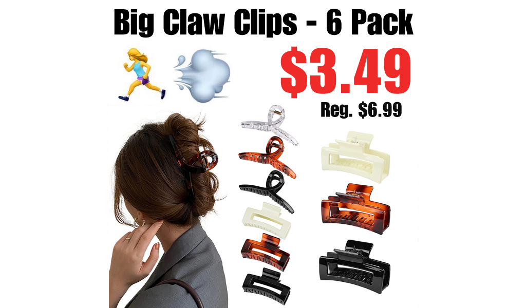 Big Claw Clips - 6 Pack Only $3.49 Shipped on Amazon (Regularly $6.99)