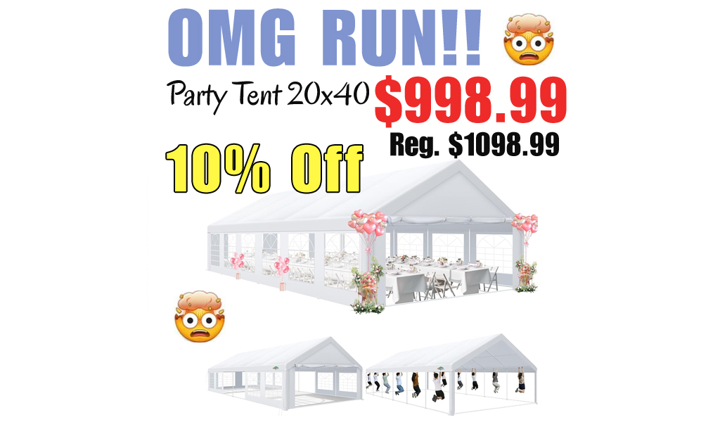 Party Tent 20x40 Only $998.99 Shipped on Amazon (Regularly $1098.99)