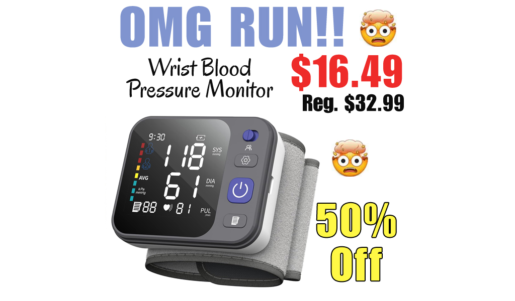 Wrist Blood Pressure Monitor Only $16.49 Shipped on Amazon (Regularly $32.99)