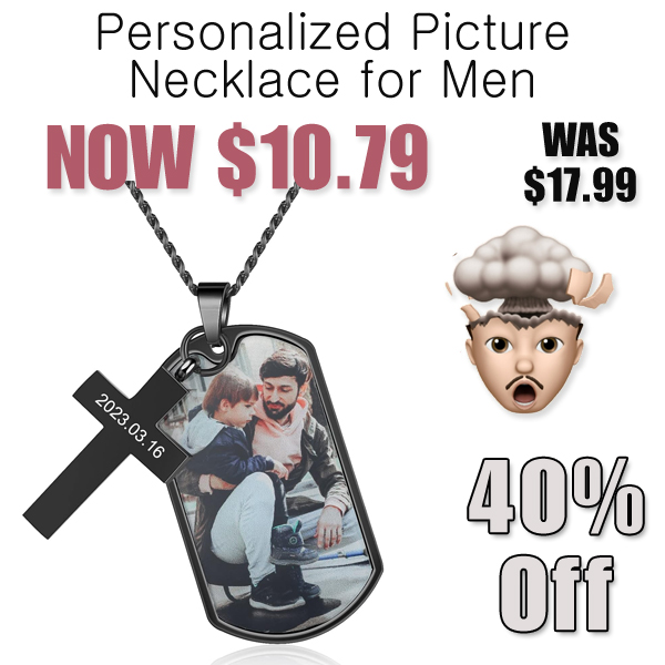 Personalized Picture Necklace for Men Only $10.79 Shipped on Amazon (Regularly $17.99)