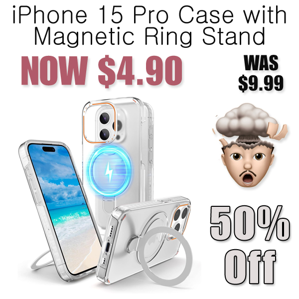 iPhone 15 Pro Case with Magnetic Ring Stand Only $4.90 Shipped on Amazon (Regularly $9.99)