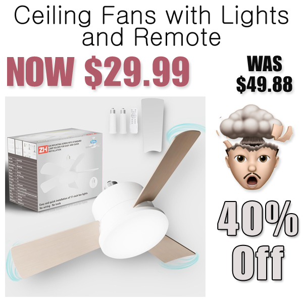 Ceiling Fans with Lights and Remote Only $29.99 Shipped on Amazon (Regularly $49.88)