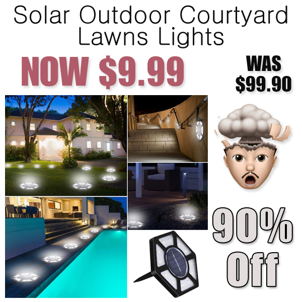 Solar Outdoor Courtyard Lawns Lights Only $9.99 Shipped on Amazon (Regularly $99.90)