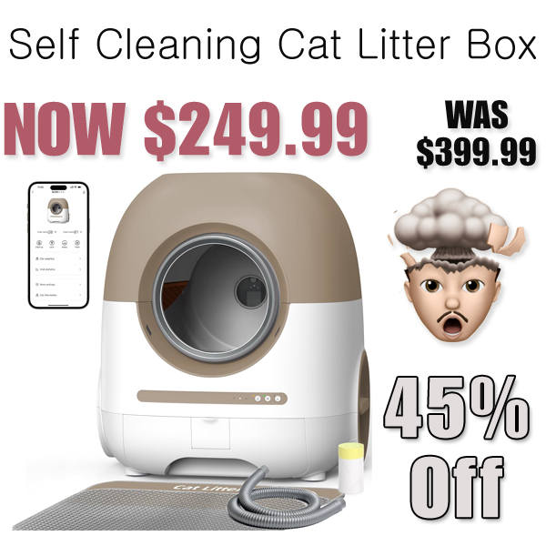 Self Cleaning Cat Litter Box Only $249.99 Shipped on Amazon (Regularly $399.99)