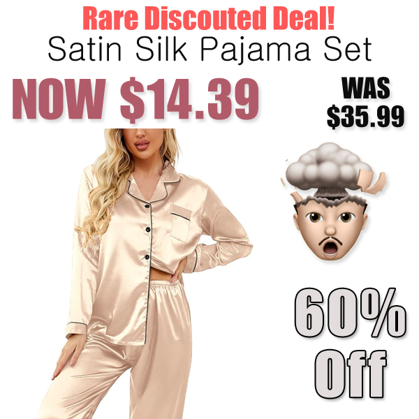 Satin Silk Pajama Set Only $14.39 Shipped on Amazon (Regularly $35.99)