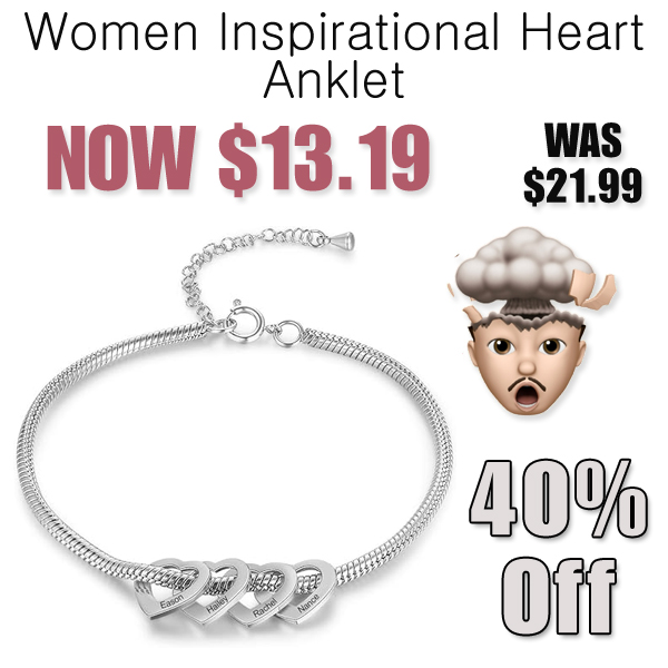 Women Inspirational Heart Anklet Only $13.19 Shipped on Amazon (Regularly $21.99)