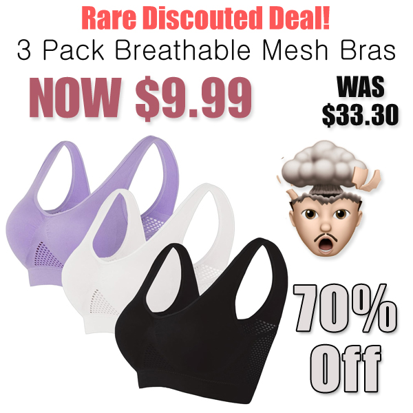 3 Pack Breathable Mesh Bras Only $9.99 Shipped on Amazon (Regularly $33.30)