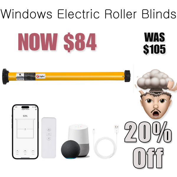 Windows Electric Roller Blinds Only $84 (Regularly $105)