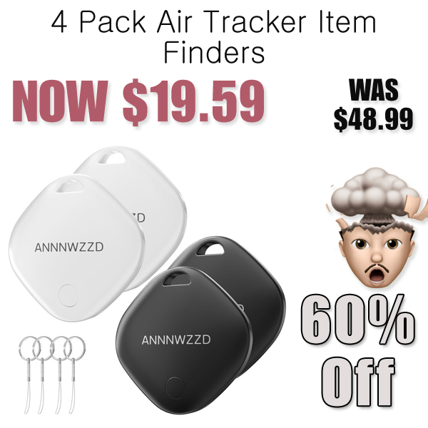 4 Pack Air Tracker Item Finders Only $19.59 Shipped on Amazon (Regularly $48.99)