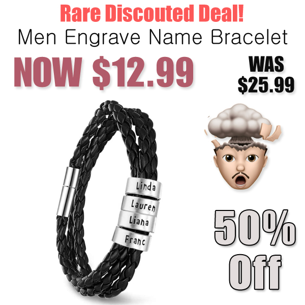 Men Engrave Name Bracelet Only $12.99 Shipped on Amazon (Regularly $25.99)