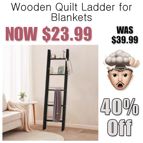 Wooden Quilt Ladder for Blankets Only $23.99 Shipped on Amazon (Regularly $39.99)