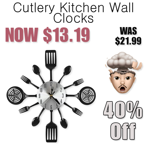 Cutlery Kitchen Wall Clocks Only $13.19 Shipped on Amazon (Regularly $21.99)