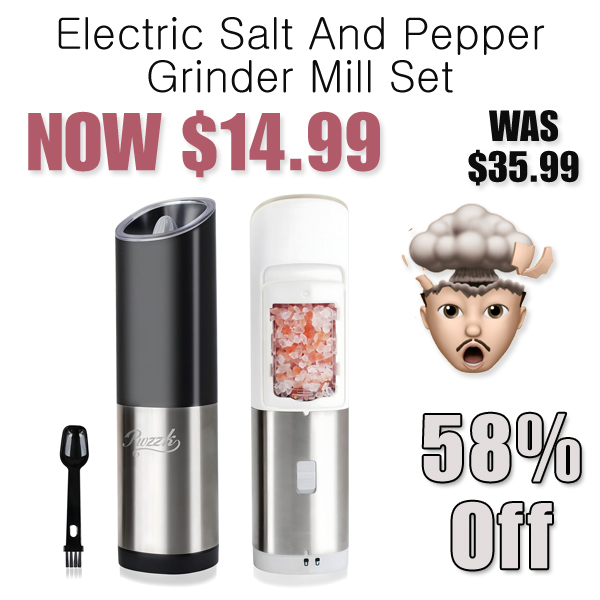 Electric Salt And Pepper Grinder Mill Set Only $14.99 Shipped on Amazon (Regularly $35.99)