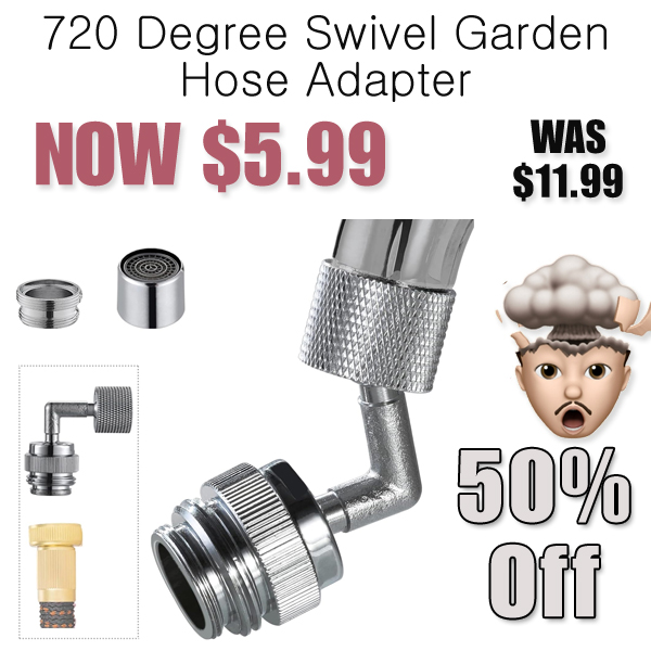 720 Degree Swivel Garden Hose Adapter Only $5.99 Shipped on Amazon (Regularly $11.99)