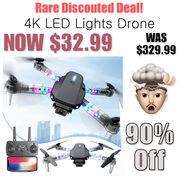 4K LED Lights Drone Only $32.99 Shipped on Amazon (Regularly $329.99)