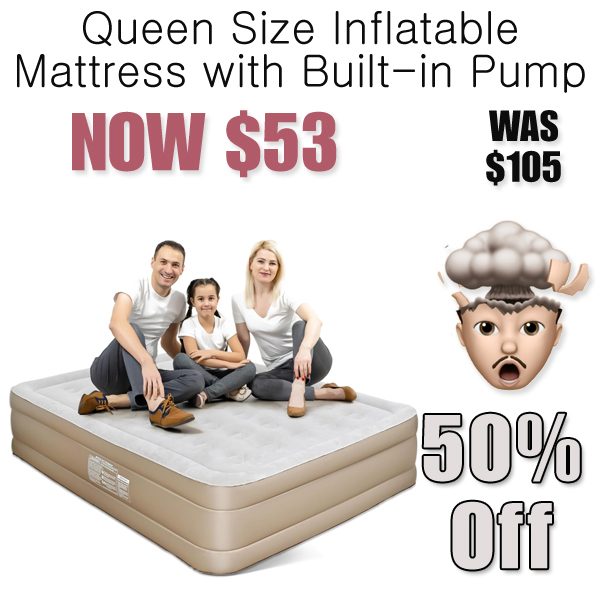 Queen Size Inflatable Mattress with Built-in Pump Only $53 Shipped on Amazon (Regularly $105)