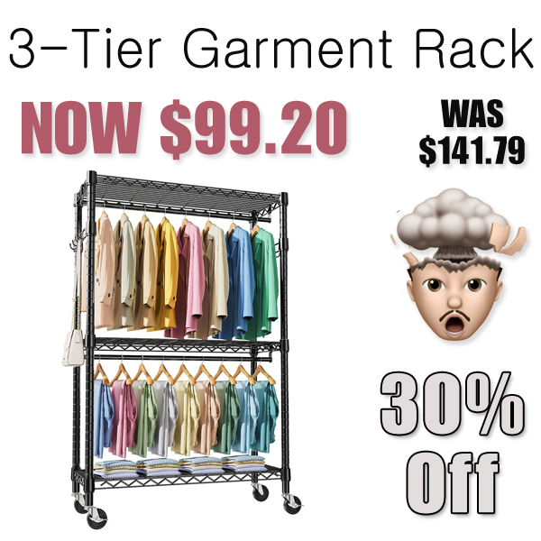 3-Tier Garment Rack Only $99.20 Shipped on Amazon (Regularly $141.79)
