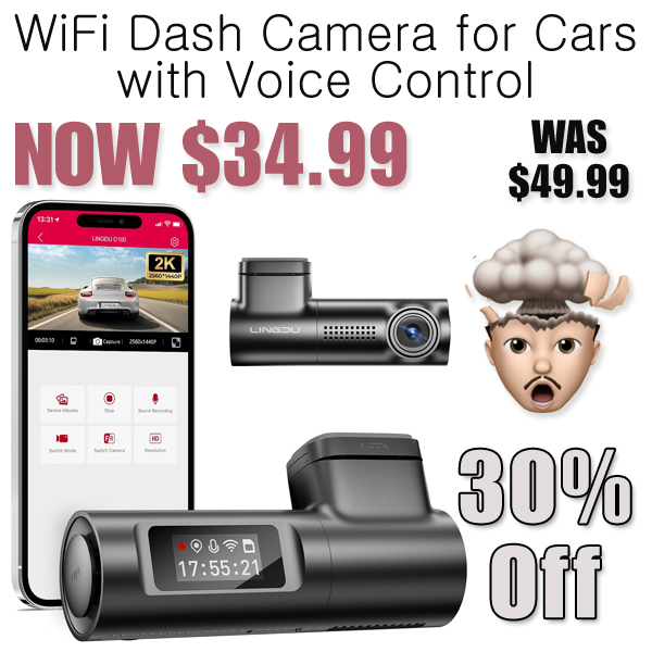 WiFi Dash Camera for Cars with Voice Control Only $34.99 Shipped on Amazon (Regularly $49.99)