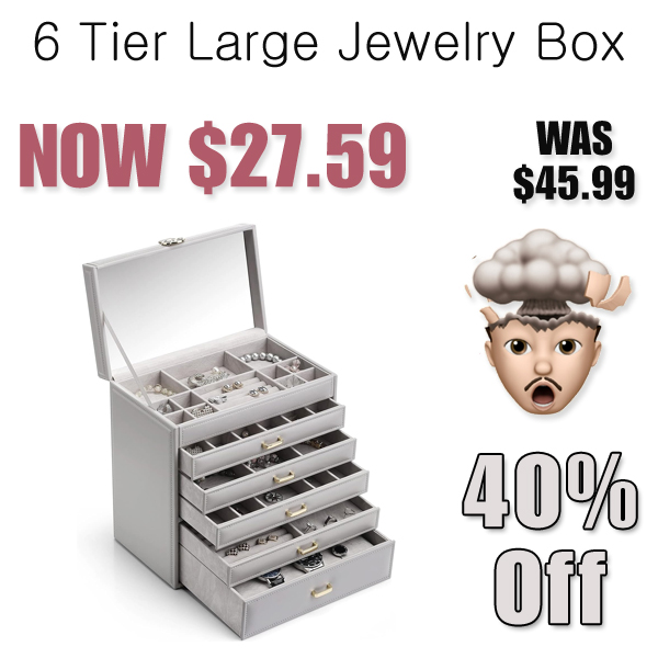 6 Tier Large Jewelry Box Only $27.59 Shipped on Amazon (Regularly $45.99)