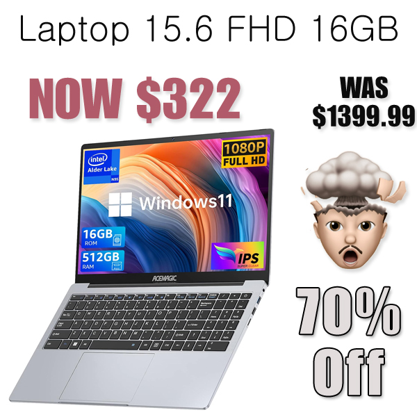 Laptop 15.6 FHD 16GB Only $322 Shipped on Amazon (Regularly $1399.99)