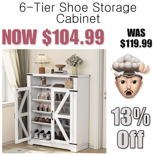 6-Tier Shoe Storage Cabinet Only $104.99 Shipped on Amazon (Regularly $119.99)