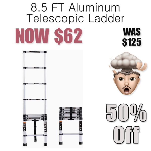 8.5 FT Aluminum Telescopic Ladder Only $62 Shipped on Amazon (Regularly $125)