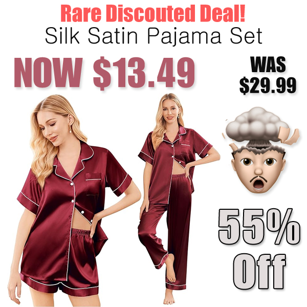 Silk Satin Pajama Set Only $13.49 Shipped on Amazon (Regularly $29.99)