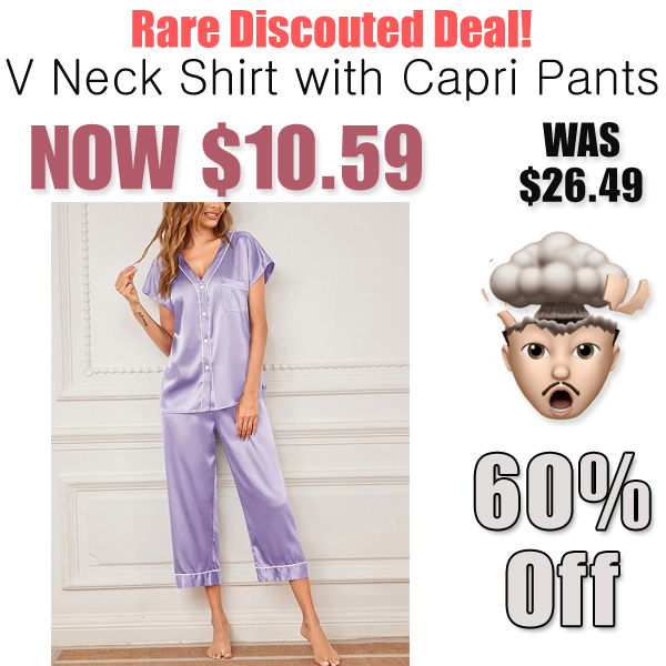 V Neck Shirt with Capri Pants Only $10.59 Shipped on Amazon (Regularly $26.49)