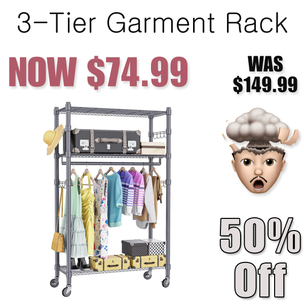 3-Tier Garment Rack Only $74.99 Shipped on Amazon (Regularly $149.99)