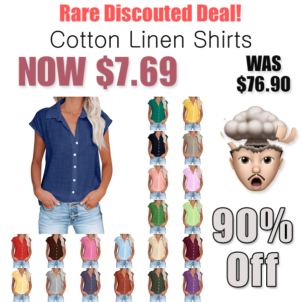 Cotton Linen Shirts Only $7.69 Shipped on Amazon (Regularly $76.90)
