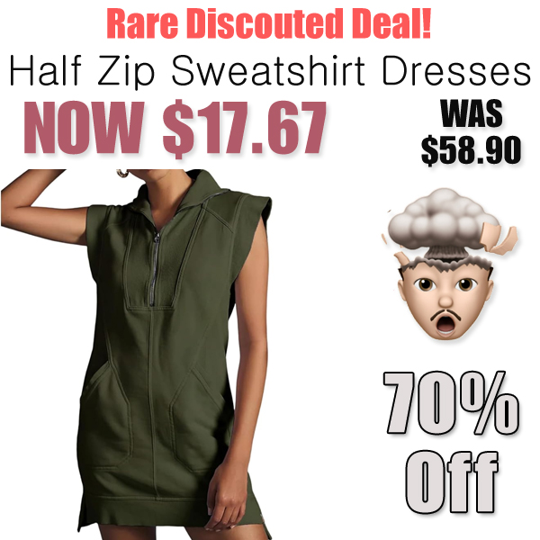 Half Zip Sweatshirt Dresses Only $17.67 Shipped on Amazon (Regularly $58.90)