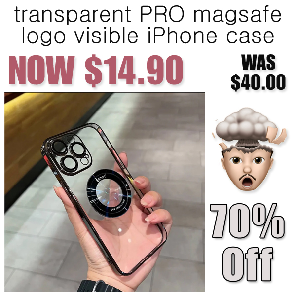 transparent PRO magsafe logo visible iPhone case Only $14.90 Shipped (Regularly $40.00)
