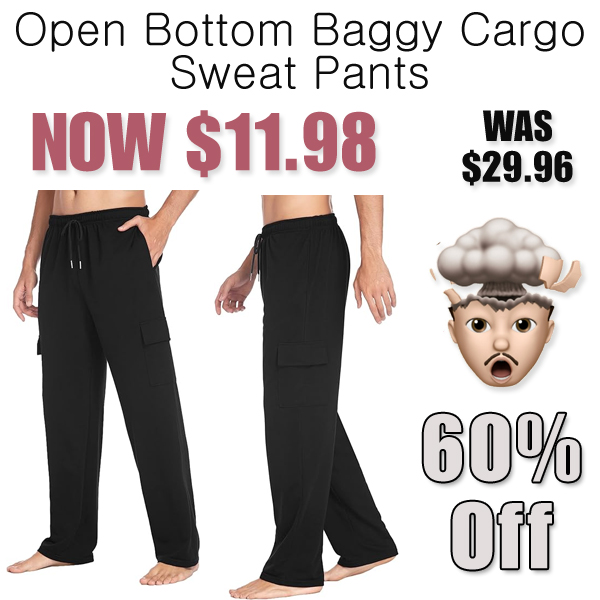 Open Bottom Baggy Cargo Sweat Pants Only $11.98 Shipped on Amazon (Regularly $29.96)
