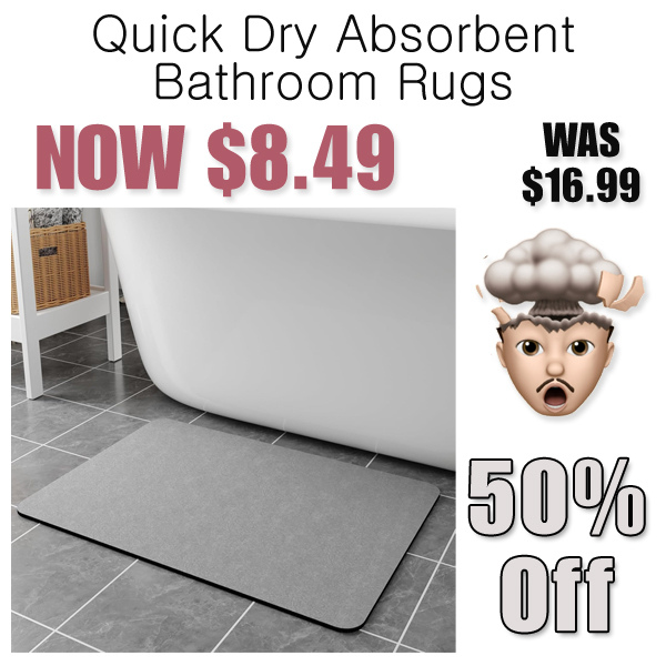 Quick Dry Absorbent Bathroom Rugs Only $8.49 Shipped on Amazon (Regularly $16.99)