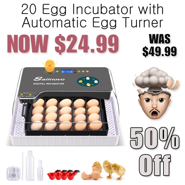 20 Egg Incubator with Automatic Egg Turner Only $24.99 Shipped on Amazon (Regularly $49.99)