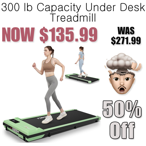 300 lb Capacity Under Desk Treadmill Only $135.99 Shipped on Amazon (Regularly $271.99)
