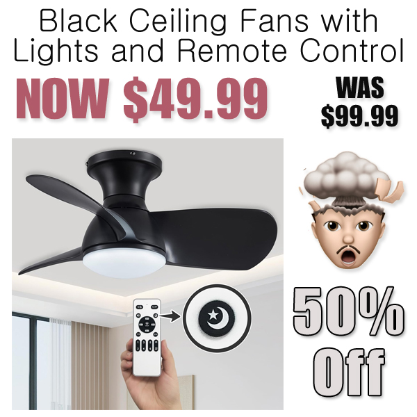 Black Ceiling Fans with Lights and Remote Control Only $49.99 Shipped on Amazon (Regularly $99.99)