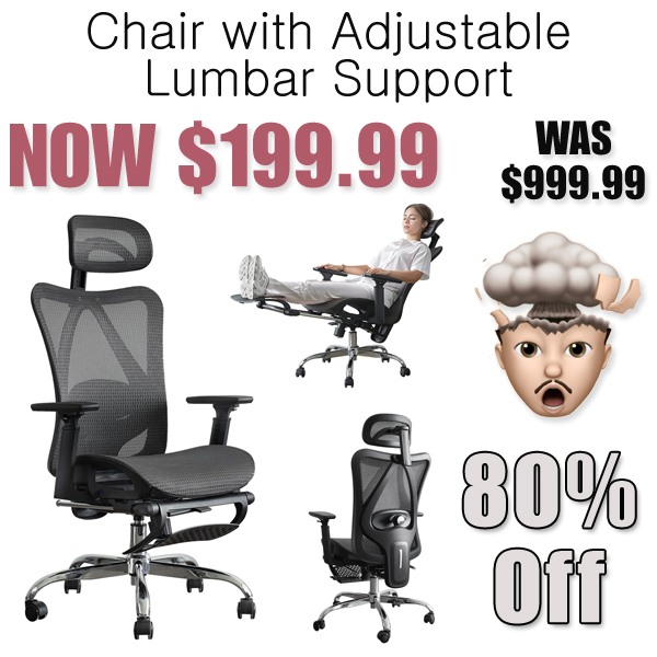 Chair with Adjustable Lumbar Support Only $199.99 Shipped on Amazon (Regularly $999.99)