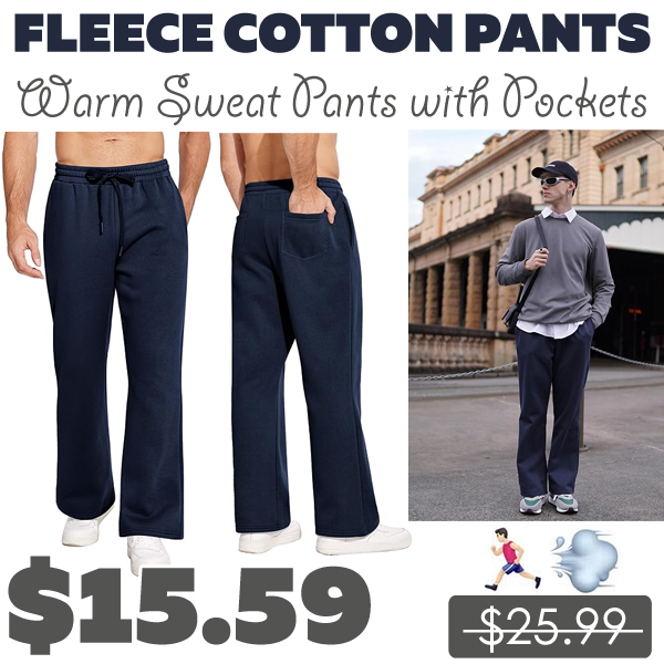 Warm Sweat Pants with Pockets Only $15.59 (Regularly $25.99)