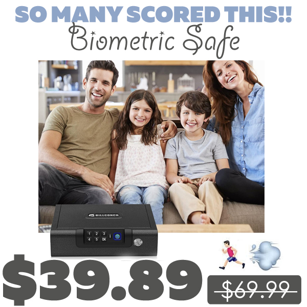 Biometric Safe Only $39.89 (Regularly $69.99)