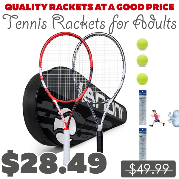 Tennis Rackets for Adults Only $28.49 (Regularly $49.99)