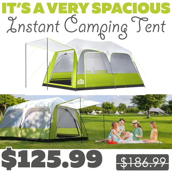 Instant Camping Tent Only $125.99 (Regularly $186.99)