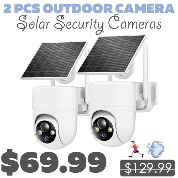 Solar Security Cameras Only $69.99 (Regularly $129.99)