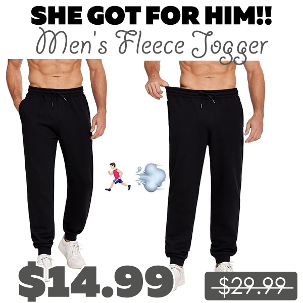 Men's Fleece Jogger Only $14.99 (Regularly $29.99)