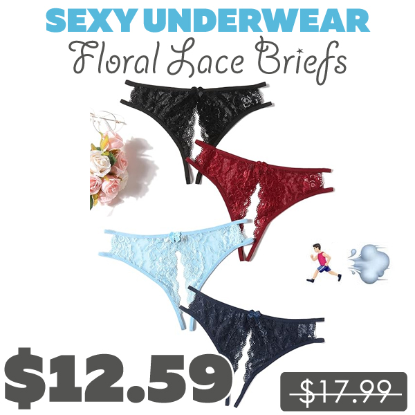 Floral Lace Briefs Only $12.59 (Regularly $17.99)