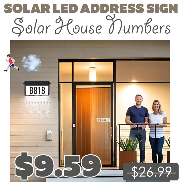 Solar House Numbers Only $9.59 (Regularly $26.99)
